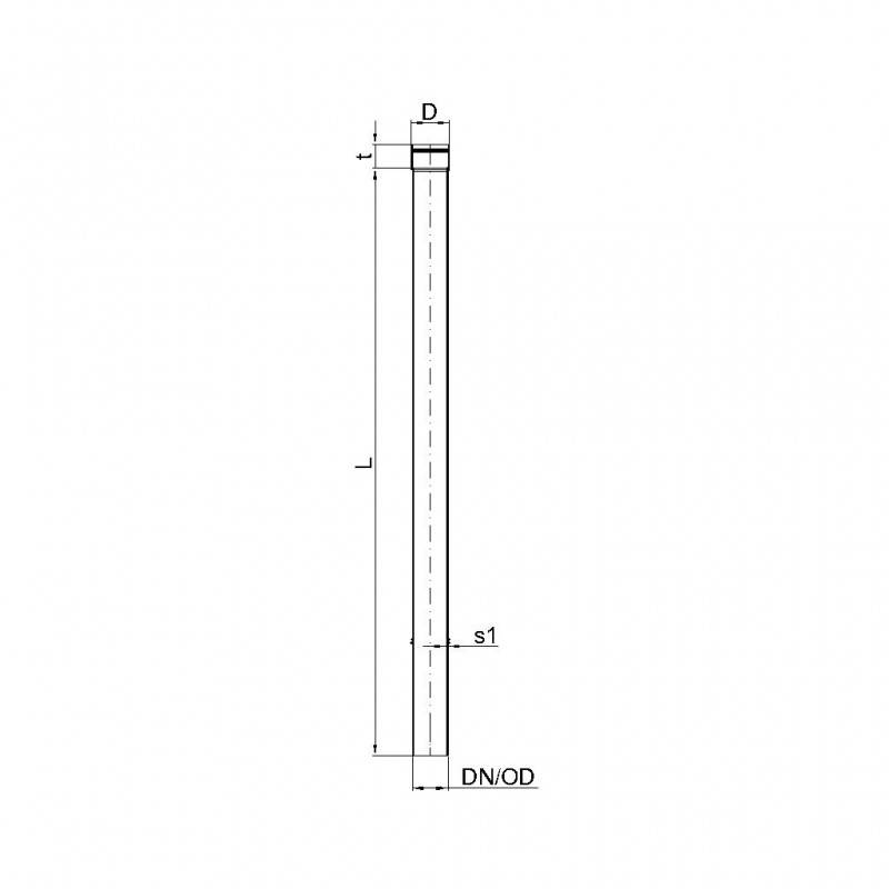 PoloPlast POLO KAL XS Rohr DN 90, 1500mm