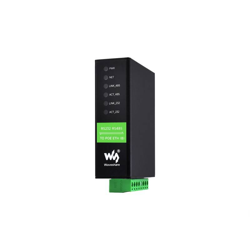 WaveShare RS232 RS485 to RJ45 Ethernet Serial Server Dual PoE Ports