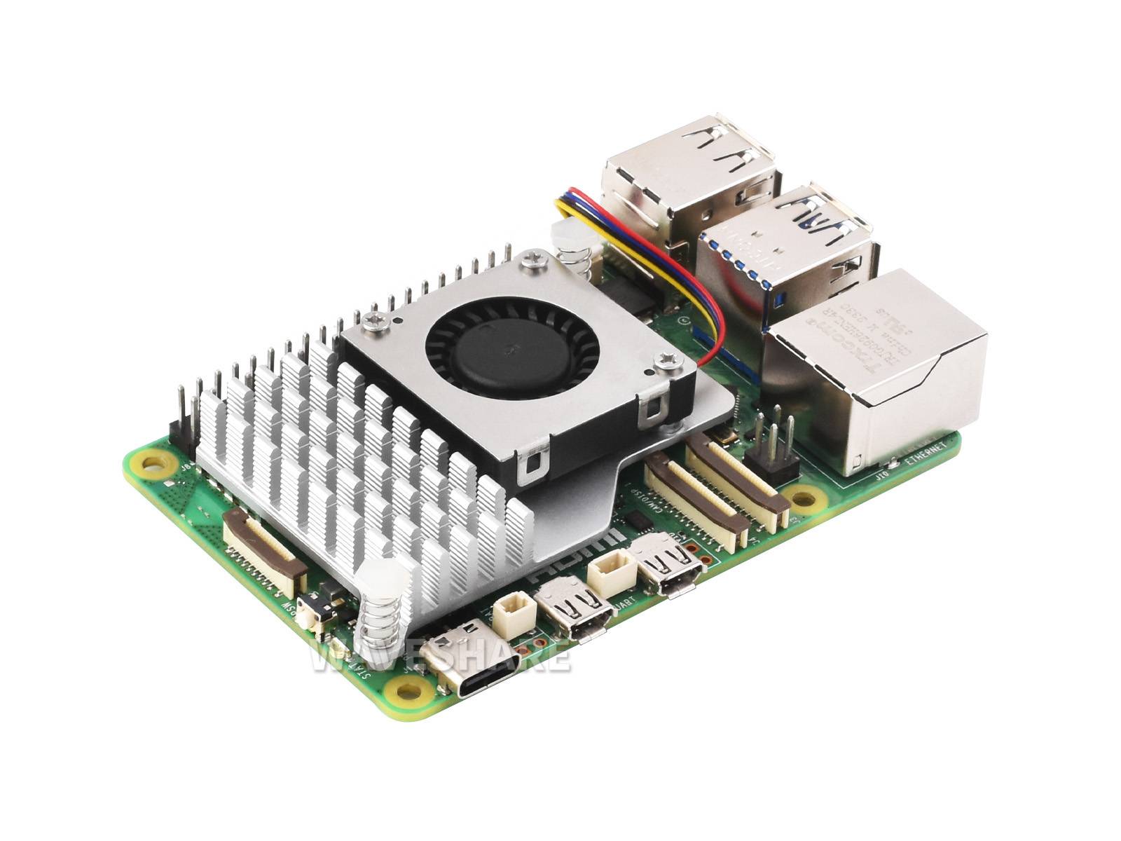 WaveShare Active Cooler (B) for Raspberry Pi 5 Heatsink with Thermal Pads