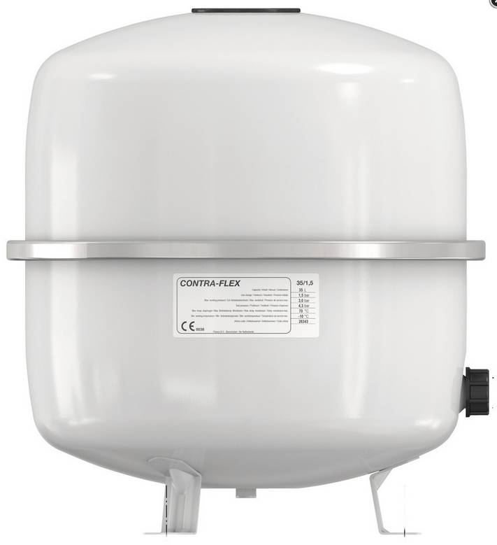 Membran-Druckausdehnungsgefäß für Heizung, 6 bar 80 Liter weiß Hausmodell