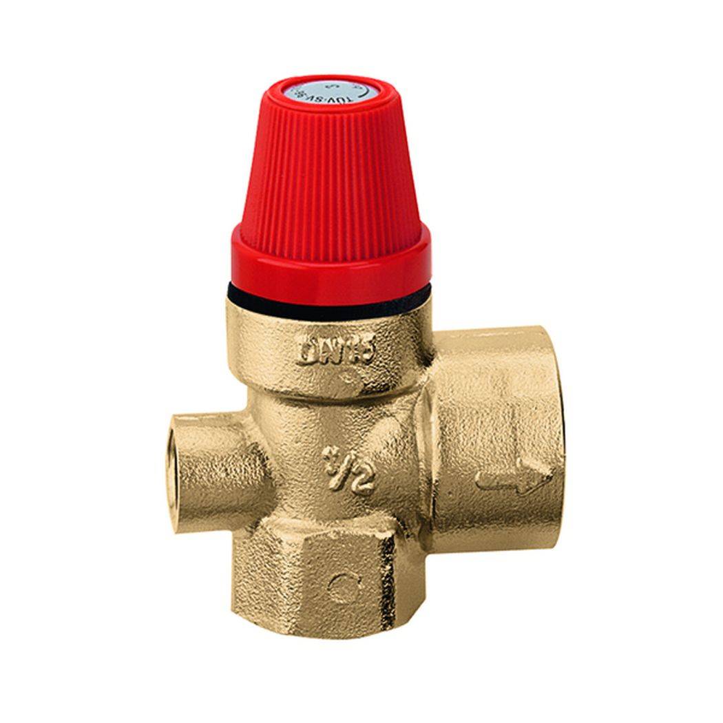 Caleffi soupapes de sécurité à membrane 1/2", pour chauffage, avec raccord manomètre 1/2" x 3/4" 3 bar