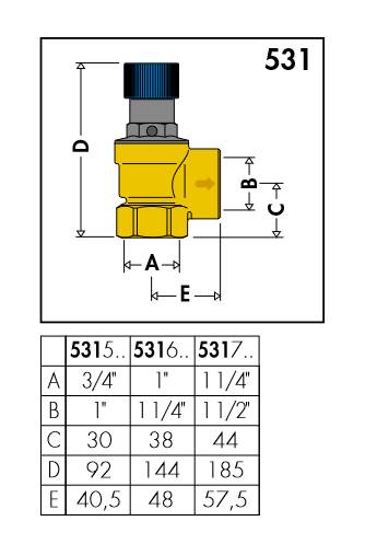 Membran-Sicherheitsventile für Trinkwasser 1/2" x 3/4" 4 bar