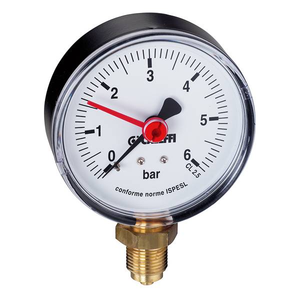 Manometer 1/4" UNI 2,5 -20-90 Grad 0-6 bar
