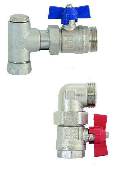 STRAWA Anschlussgarn. o WMZ-Vorbereitung 1" IGx1" AG BL 100mm Anschluss vertikal