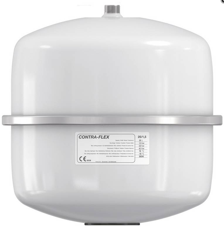 Membran-Druckausdehnungsgefäß für Heizung, 3 bar 12 Liter weiß Hausmodell