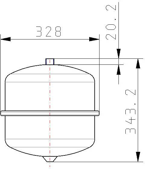 Membran-Druckausdehnungsgefäß für Heizung, 3 bar 18 Liter weiß Hausmodell