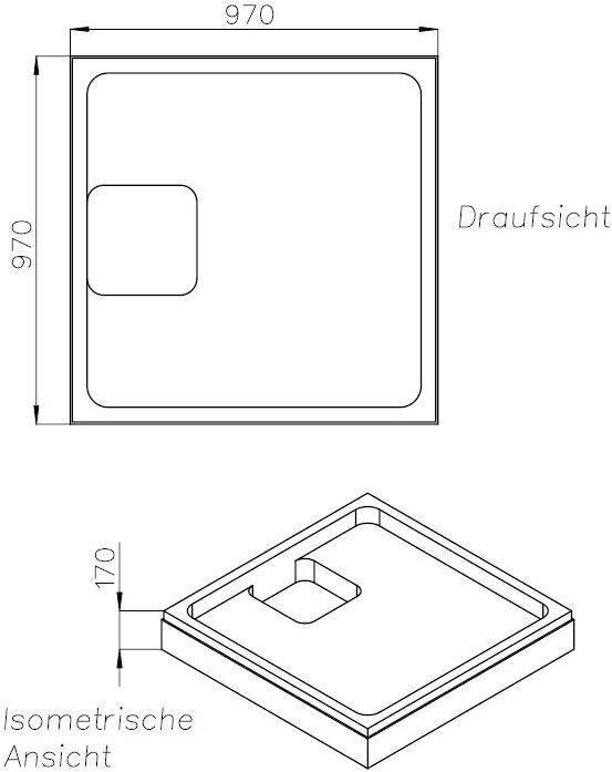 Schedel M200 BRW-Träger Höhe 170 mm 1000x1000