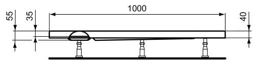 Ideal Standard S100 Acryl Brausewanne 1000x1000x35mm weiß