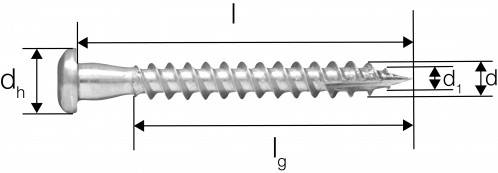 Simpson Schraube CSA5,0x35 schwarz Pack=100 Stück