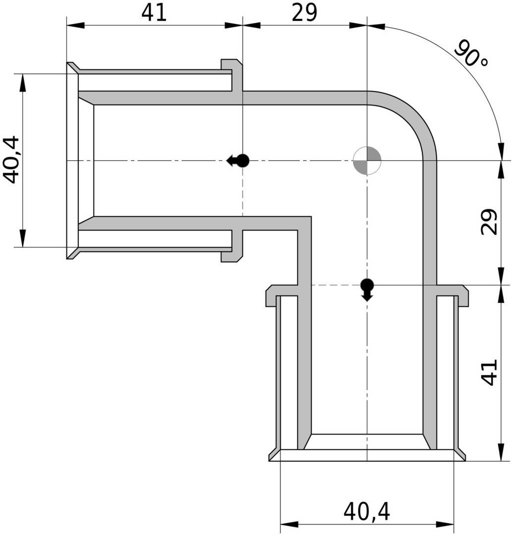 Wavin Tigris K5 Winkel 25mm, 90 Grad