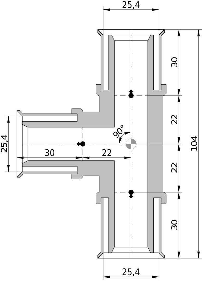 Wavin Tigris K5 T-Stück 25mm