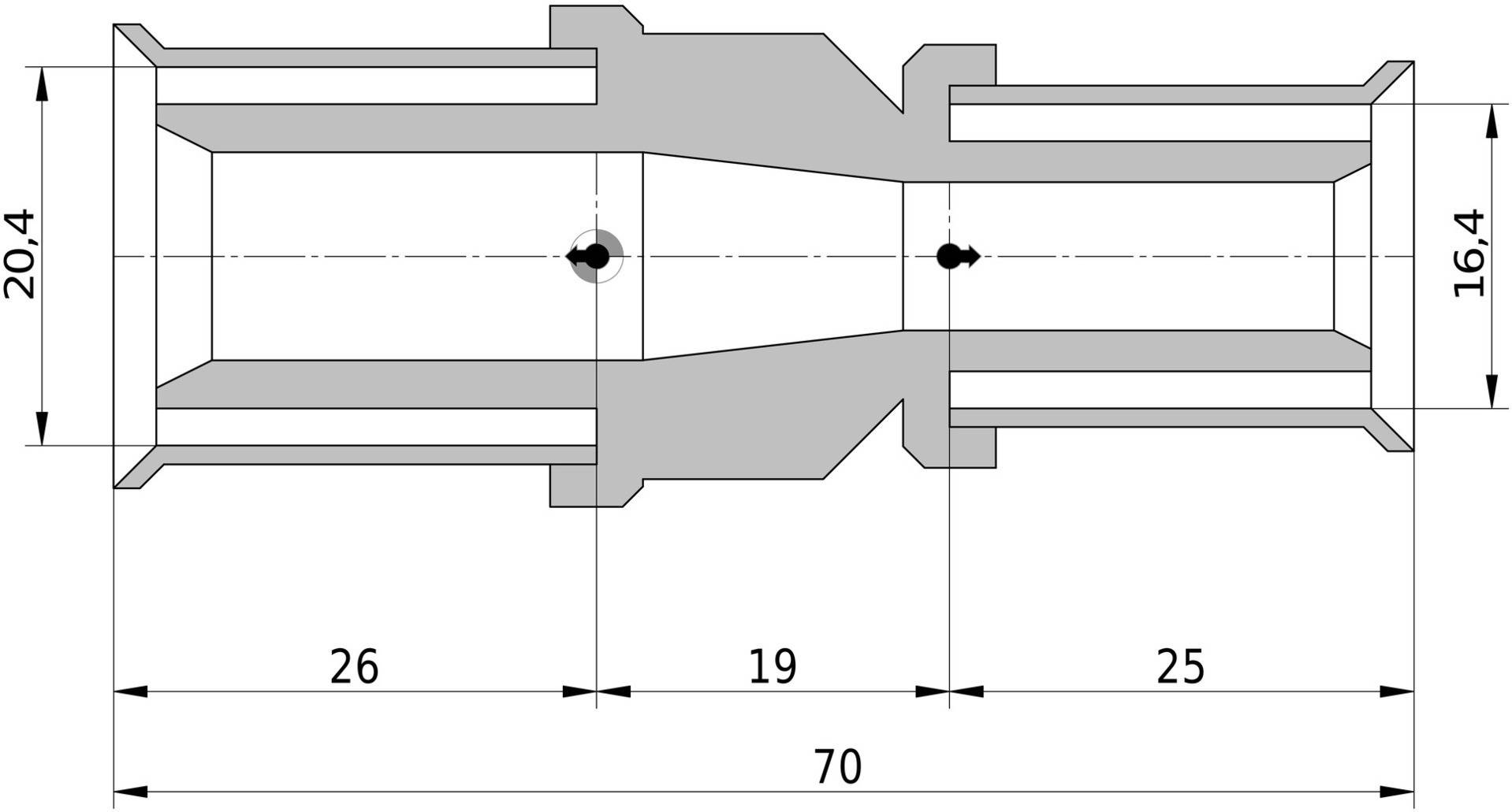 Wavin Tigris K5 Kupplung reduziert, 20mm x 16mm