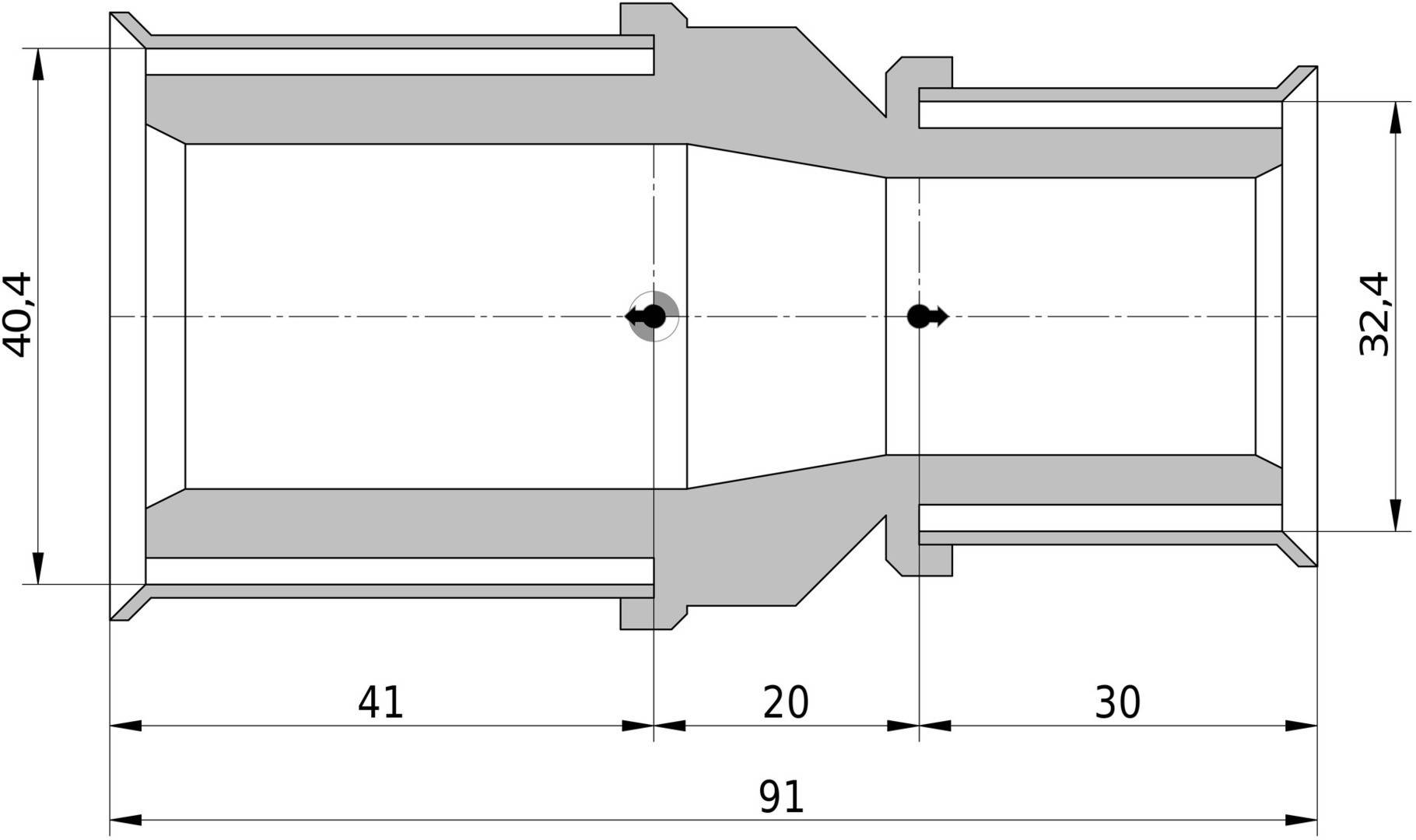 Wavin Tigris K5 Kupplung reduziert, 40mm x 32mm