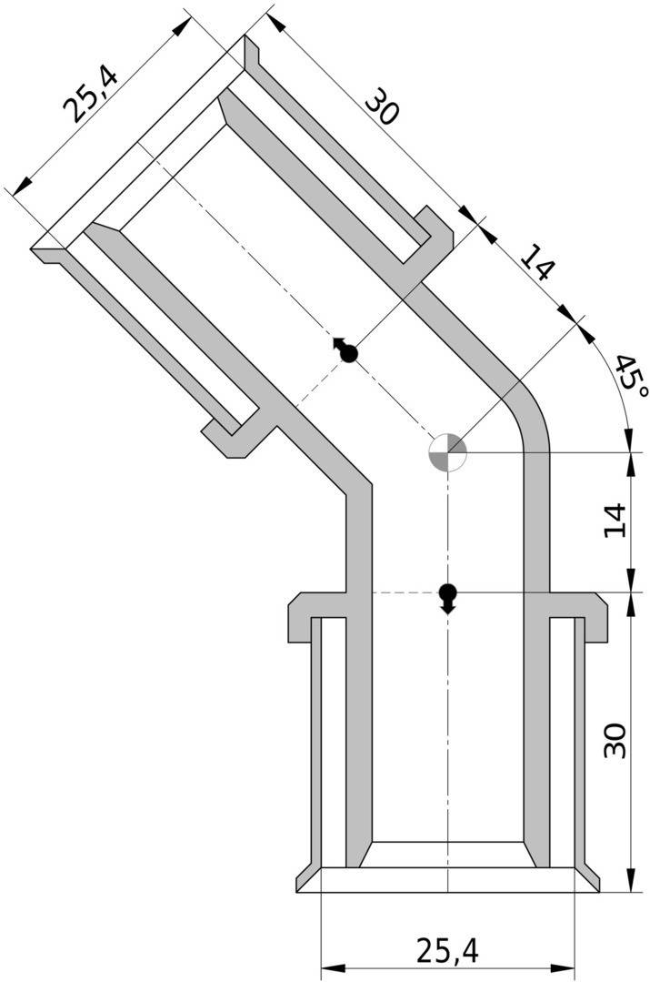 Wavin Tigris K5 Winkel 25mm, 45 Grad