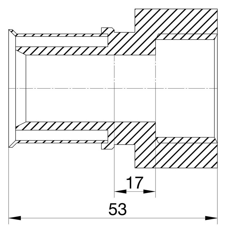 Wavin Tigris M5 Übergangswinkel 16mm x 1/2 IG, 90 Grad