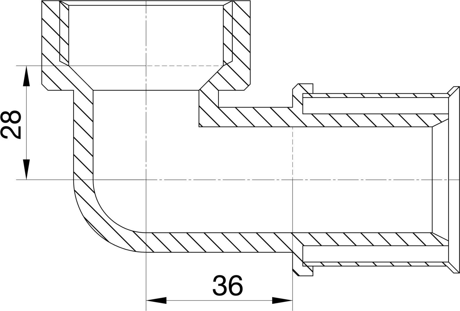 Wavin Tigris M5 Übergangswinkel 40mm x 1 1/4 IG, 90 Grad