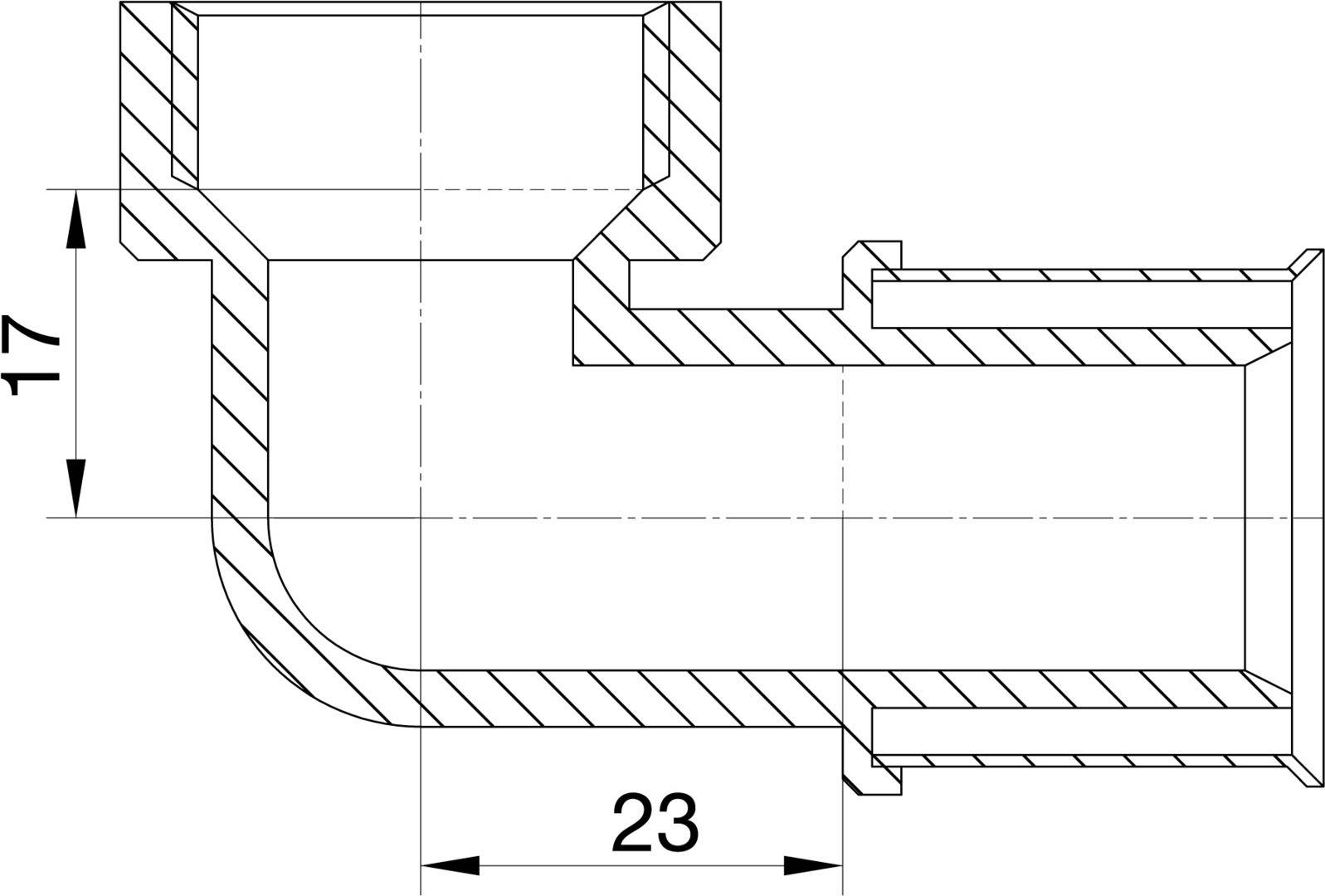 Wavin Tigris M5 Übergangswinkel 20mm x 1/2 IG, 90 Grad