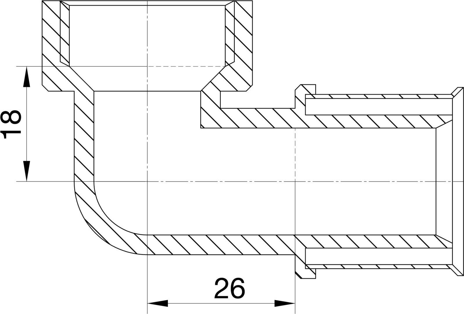 Wavin Tigris M5 Übergangswinkel 20mm x 3/4 IG, 90 Grad