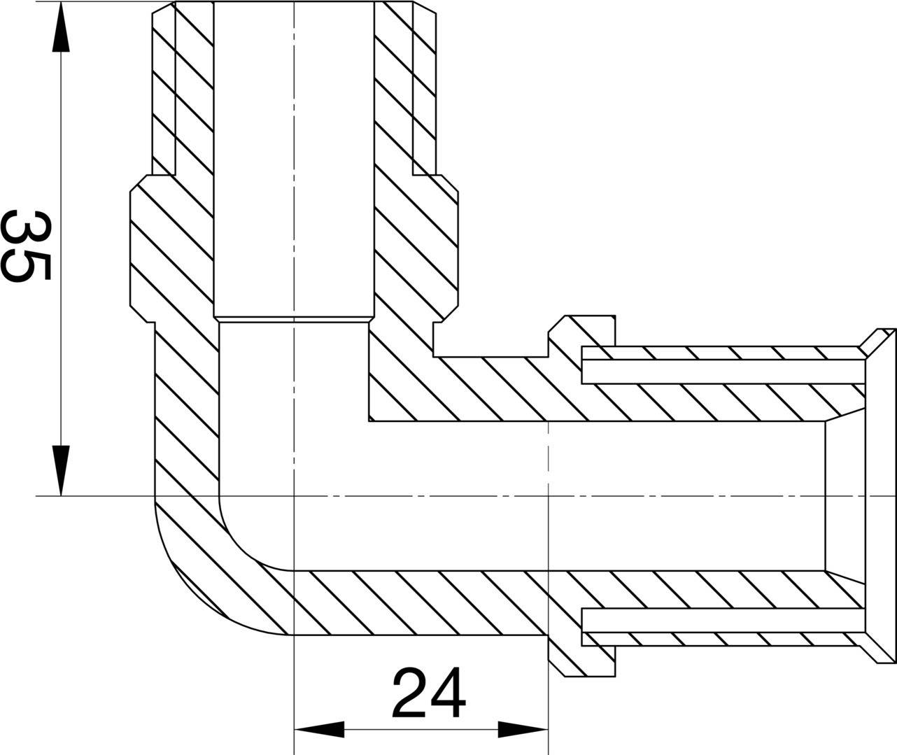 Wavin Tigris M5 coude de transition 20 mm x 3/4″ mâle, 90 degrés