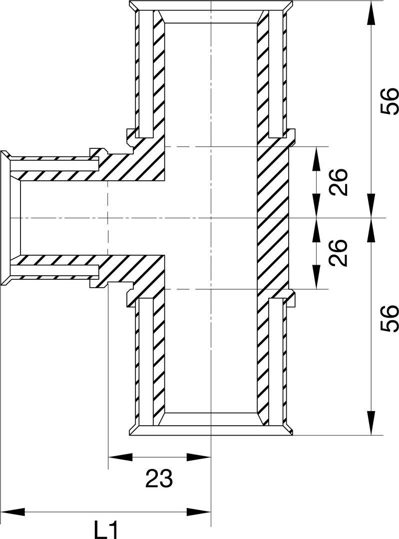 Wavin Tigris M5 T-Stück reduziert, 25mm x 32mm x 25mm