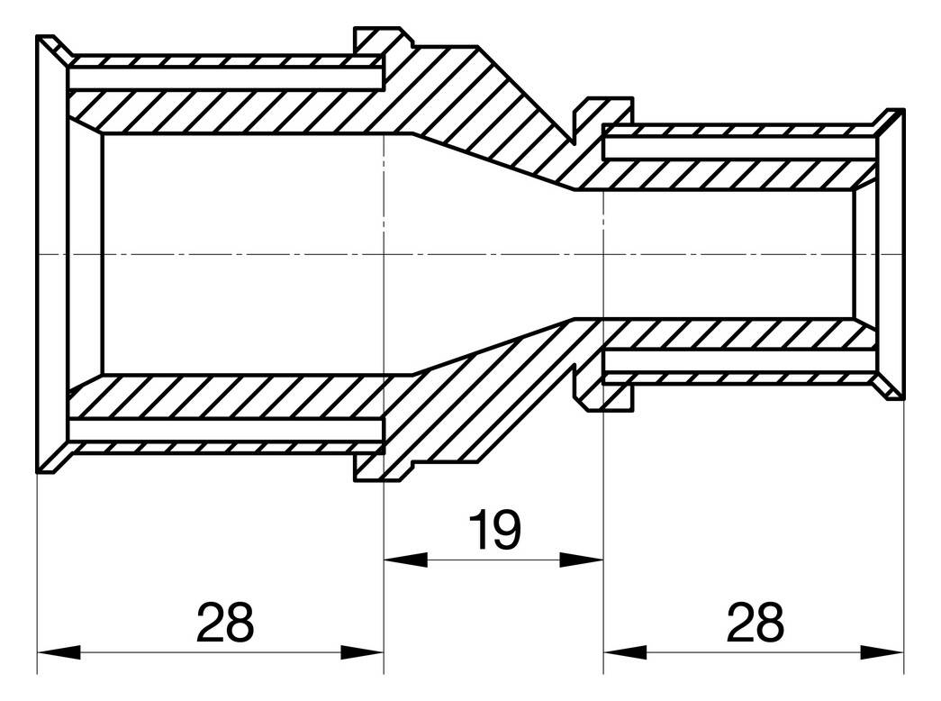 Wavin Tigris M5 Kupplung reduziert, 32mm x 16mm