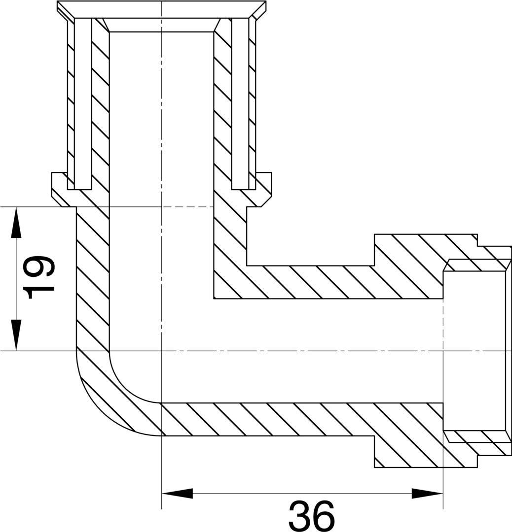 Wavin Tigris M5 Winkel-Verschraubung 20mm x 1/2 IG, 90 Grad