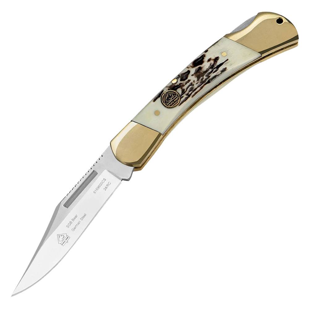 PUMA SGB Bear Commando Stag Taschenmesser - CS Beige/Gold