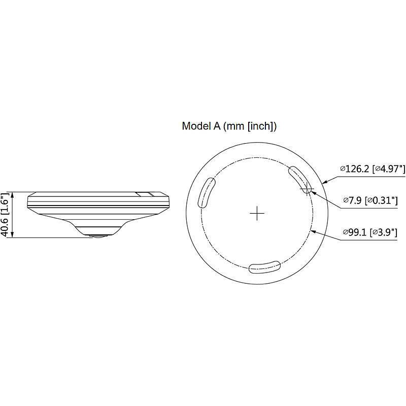 Dahua HAC-EW2501P HD Kamera 5MPx T/N IR, 5 MegapixelDome Kamera, Panorama Kamera | Blickwinkel:180° (Objektiv-Brennweit