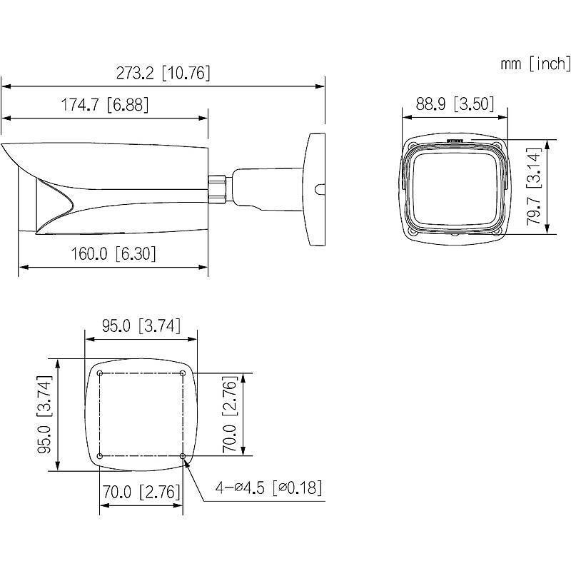 Dahua IPC-HFW5241EP-ZE-27135-S3 IP-Kamera 1080p TN, 1080pBullet Kamera | Blickwinkel:109° - 30° (Objektiv-Brennweite 2,