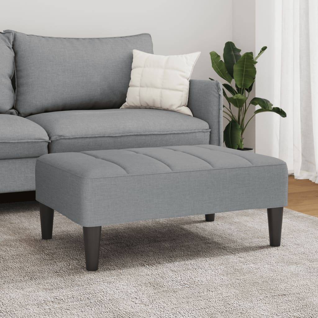 vidaXL Fußhocker Hellgrau 77x55x31 cm Stoff