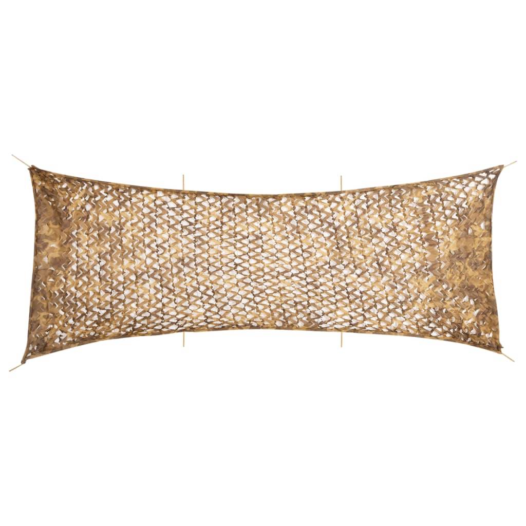 vidaXL Tarnnetz mit Aufbewahrungstasche 623x203 cm Sandfarbe