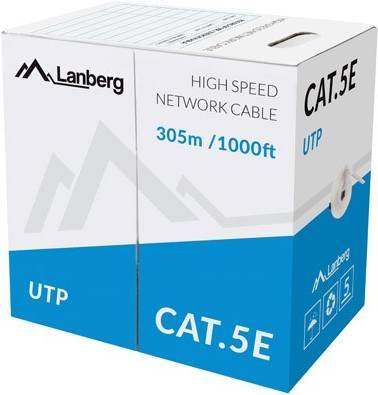 LANBERG LAN-Ethernet-Netzwerkkabel 305m UTP CCA Kabel grau Multimedia-Technik Netzwerkzubehör