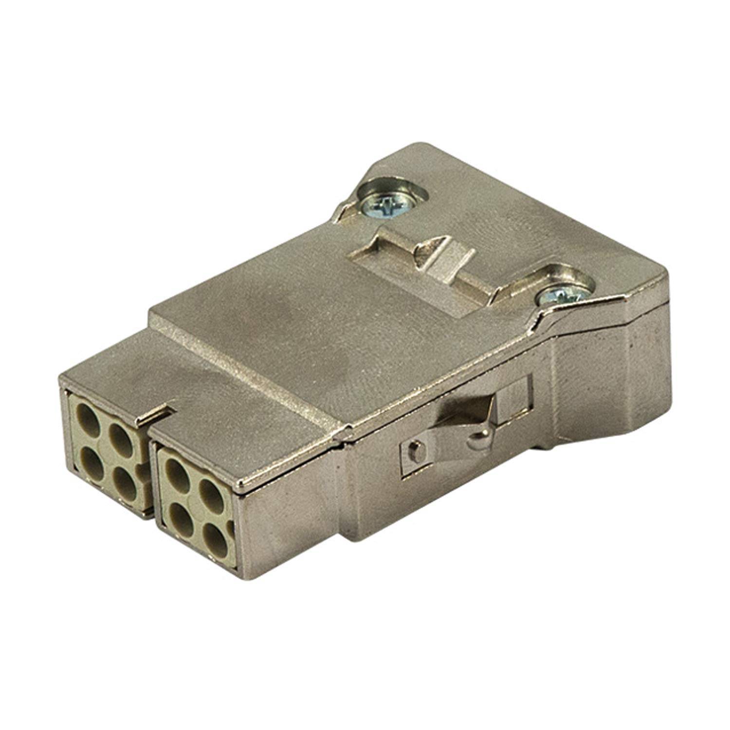 HARTING Han MegaBit Modul für 2 Kabel + Schirm GND Buchseneinsatz (F) Crimpanschluss, 8-polig+Schirmung 50V, 10A - 1