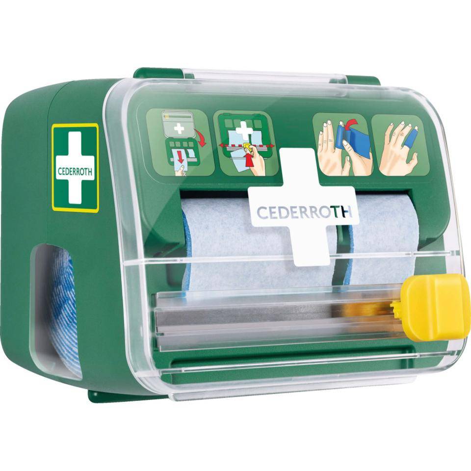 CEDERROTH Soft Foam Spender 2-in-1, mit 2 Bandagen in 2 Größen, 145x125x140mm