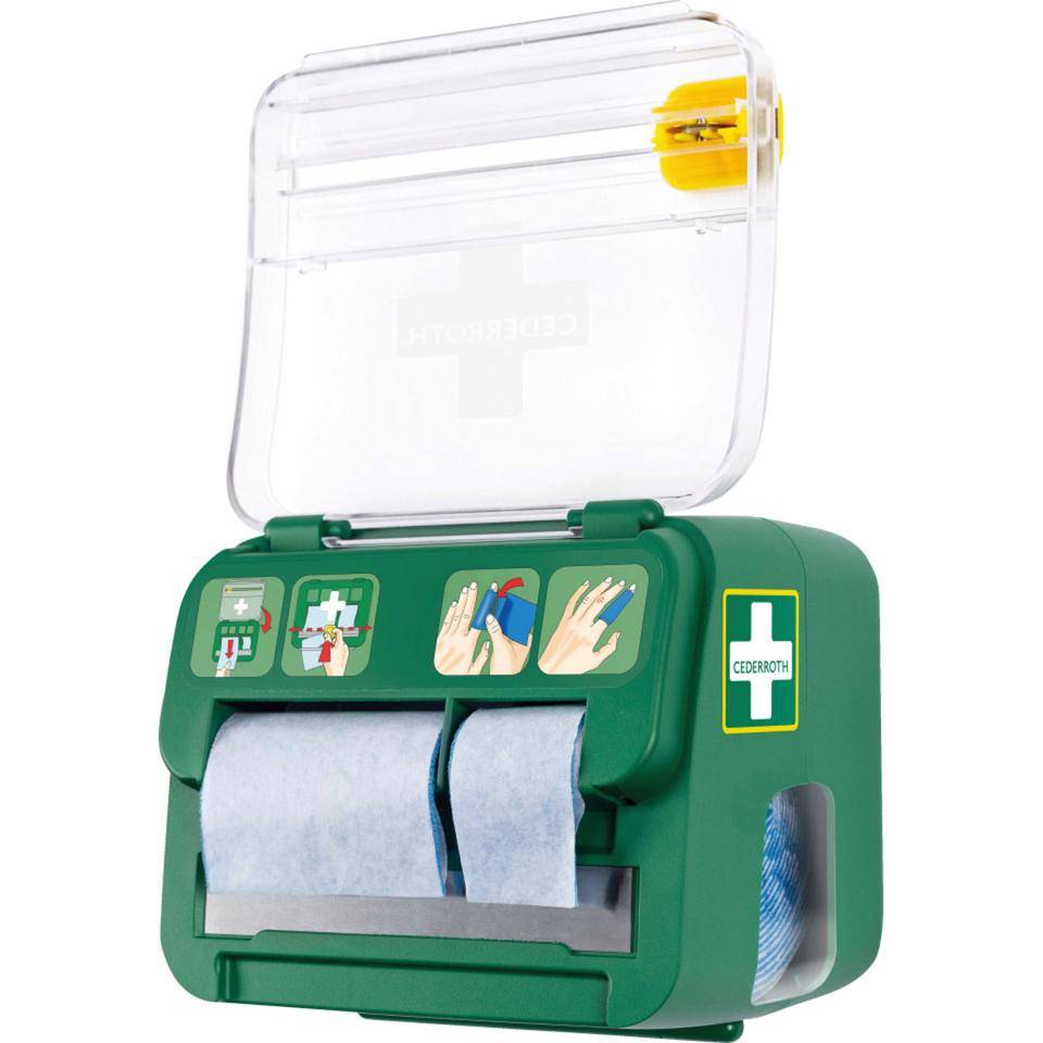 CEDERROTH Soft Foam Spender 2-in-1, mit 2 Bandagen in 2 Größen, 145x125x140mm