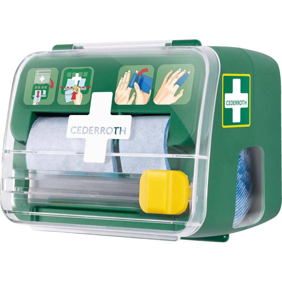 CEDERROTH Soft Foam Spender 2-in-1, mit 2 Bandagen in 2 Größen, 145x125x140mm