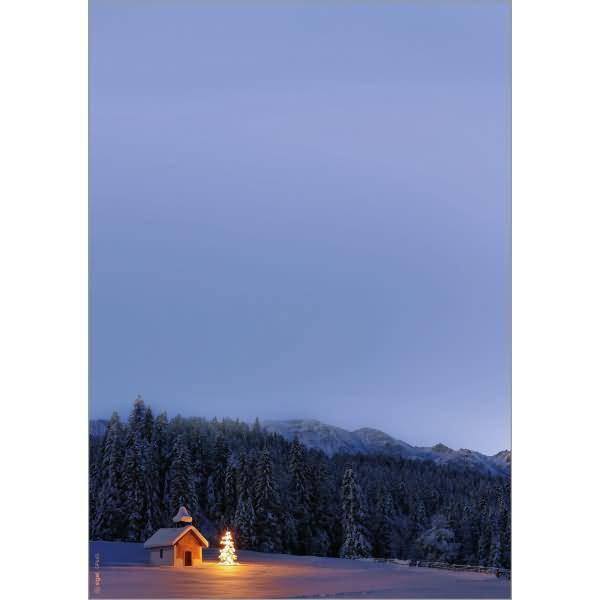 Weihnachtspapier A4 90g 100 Blatt Christmas Chapel