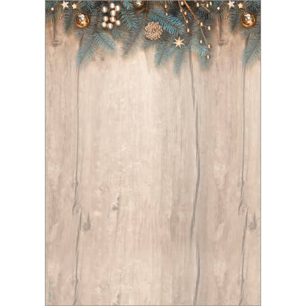 Weihnachtspapier A4 90g 25 Blatt Golden Greens