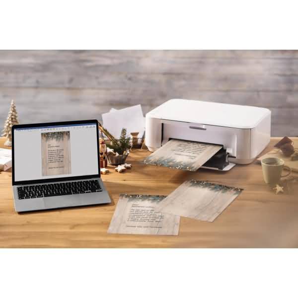 Weihnachtspapier A4 90g 25 Blatt Golden Greens