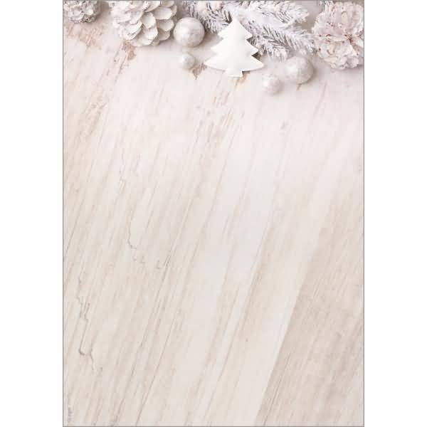 Weihnachtspapier A4 90g 25 Blatt Rustic White