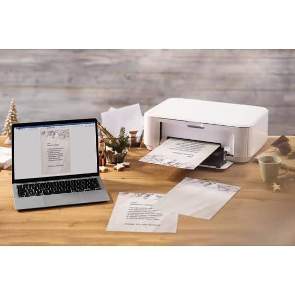 Weihnachtspapier A4 90g 25 Blatt Rustic White