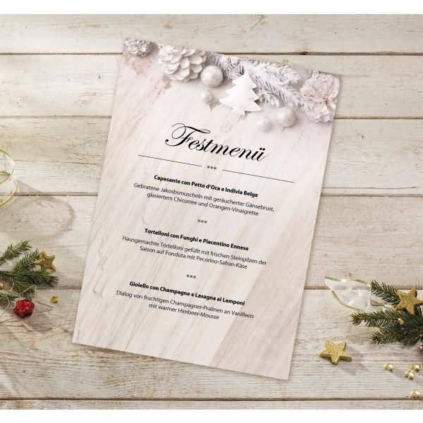 Weihnachtspapier A4 90g 25 Blatt Rustic White