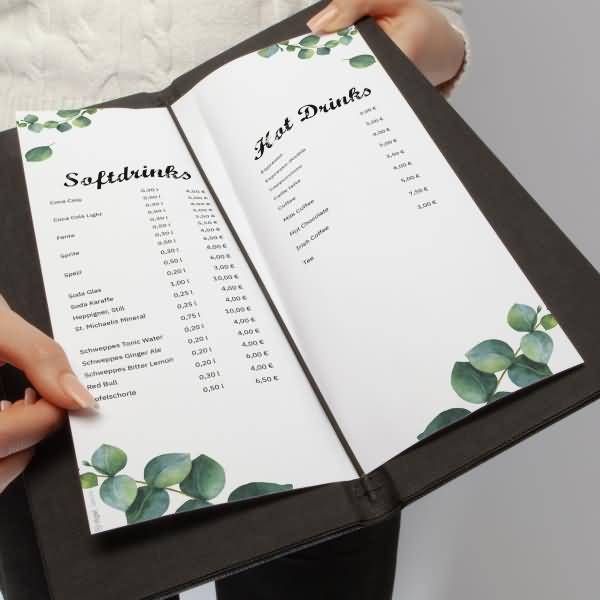 Motiv-Papier A4 90g Eucalyptus Getränkekarte 100 Blatt