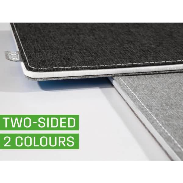 Mauspad hellgrau-schwarz RPET RPP 250x7x200mm