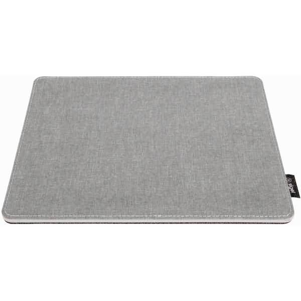 Mauspad hellgrau-schwarz RPET RPP 250x7x200mm