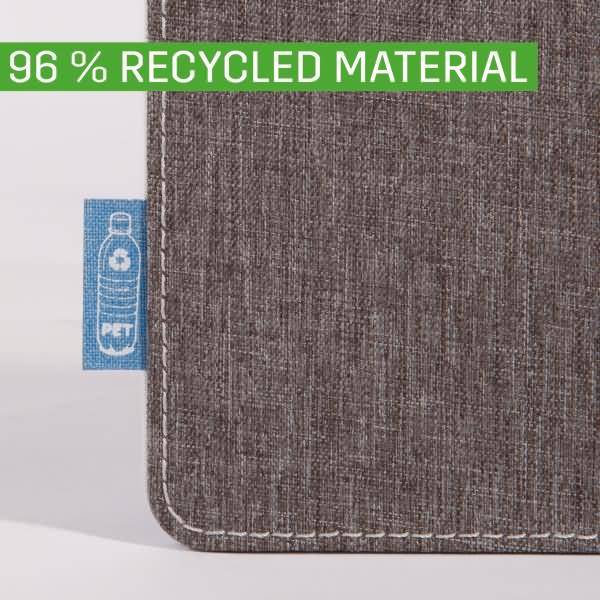 Mauspad hellblau-dunkelgrau RPET RPP 250x7x200mm