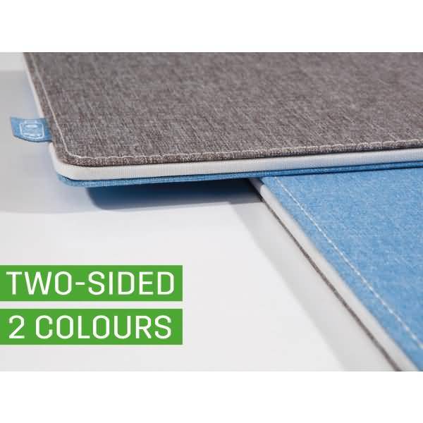 Mauspad hellblau-dunkelgrau RPET RPP 250x7x200mm