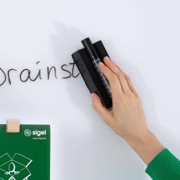 Set: Board-Eraser + 4 Board-Marker schwarz, rot, grün, blau