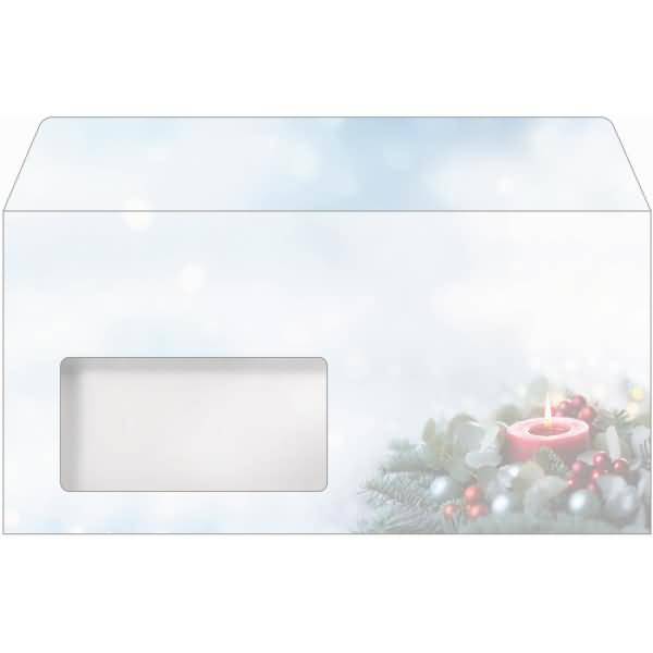 Weihnachtsumschlag DIN lang 90g 50 Stück Candlelight Cheer