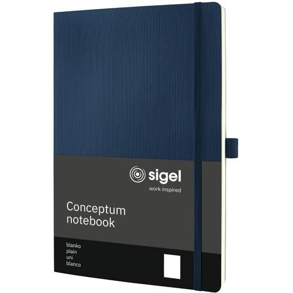 Notizbuch Conceptum ca. A4 194 S. Softcover blanko 80g midnight blue